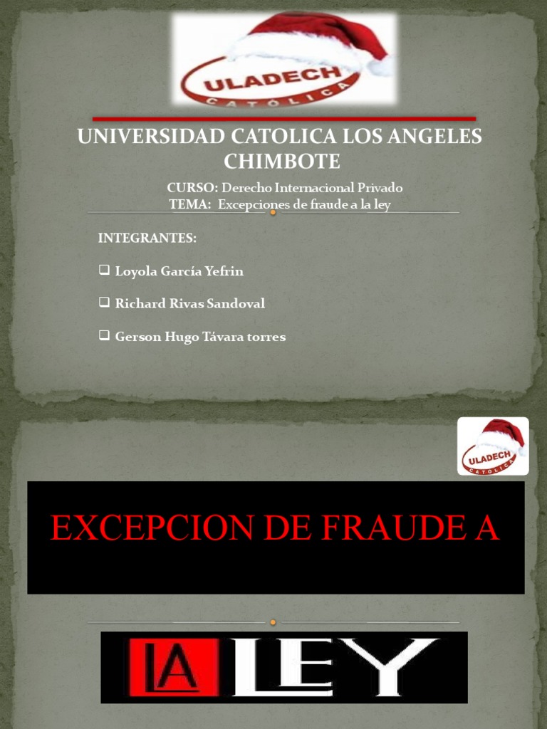 Excepciones de Fraude a la Ley en Derecho | PDF | Ley internacional ...