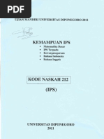 Soal Seleksi Mandiri Universitas Negeri Yogyakarta 2011 Sm Uny Tes Bakat Akademk Bahasa Inggris Kemampuan Ips