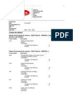 Codes de Défaut: Diesel (Commande Du Moteur - EDC7 Bosch - 2006/06 - ) (Après Suppression Dernier Code Défaut)