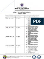 JAMES HENSON Aug. 24 - 28,2020-Weekly-Accomplishment-report