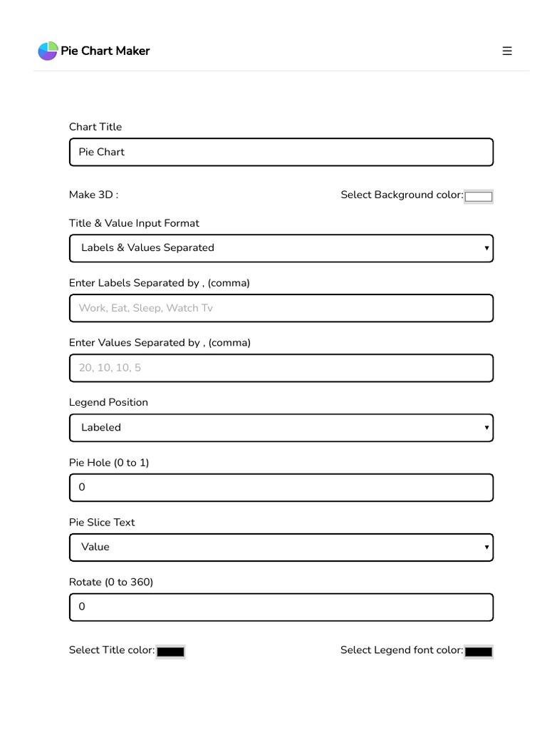 Pie chart maker PDF Pie Chart Chart