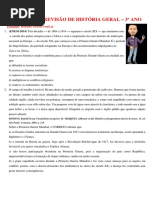 Revisão de Hist. Geral - 3º ano - nov 2021