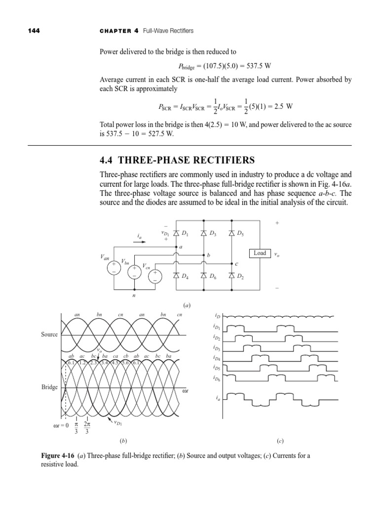 Three Phase Rectifier PDF Rectifier Alternating Current