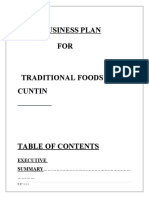 Business PLan Traditional Food Curtin Business PLan