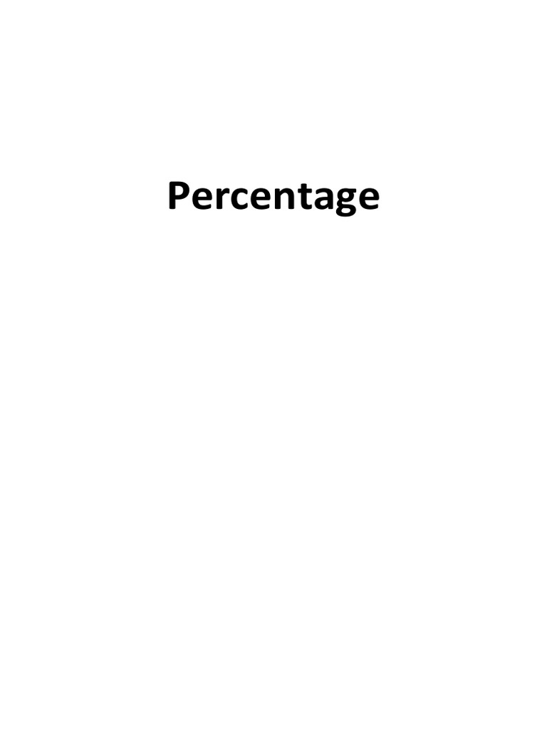 Understanding Percentages and Applications | PDF | Percentage | Area