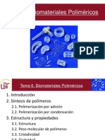 Tema 6. Biomateriales Poliméricos