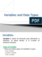 Variables and Data Types