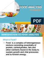 Introduction To Food Analysis