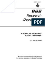 Research Department: A Modular Wideband Sound Absorber