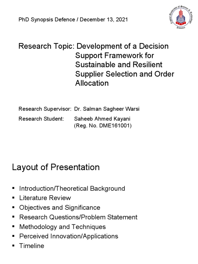 Sustainable Supplier Selection Framework | PDF | Supply Chain ...