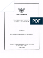 Perbup. Gowa No. 14 Tahun 2017 Tentang Pelaksanaan Kesehatan Olahraga