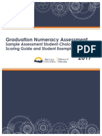 Grad Numeracy Scoring Guide and Student Exemplars