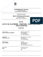 LOT N 06-CCTP -PLATRERIE - PEINTURE - FAUX PLAFONDS - SOLS SOUPLES