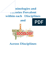 Terminologies and Theories Prevalent Within Each Disciplines