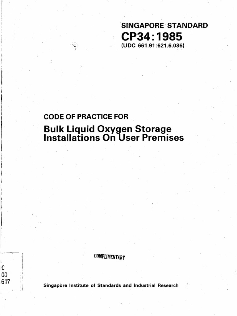 CP 34 (Bulk Oxygen Storage) | PDF