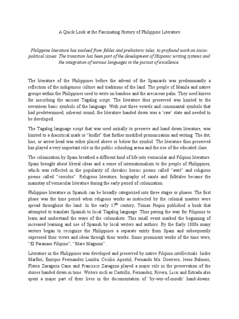 history-of-philippine-literature-pdf-philippines-linguistics