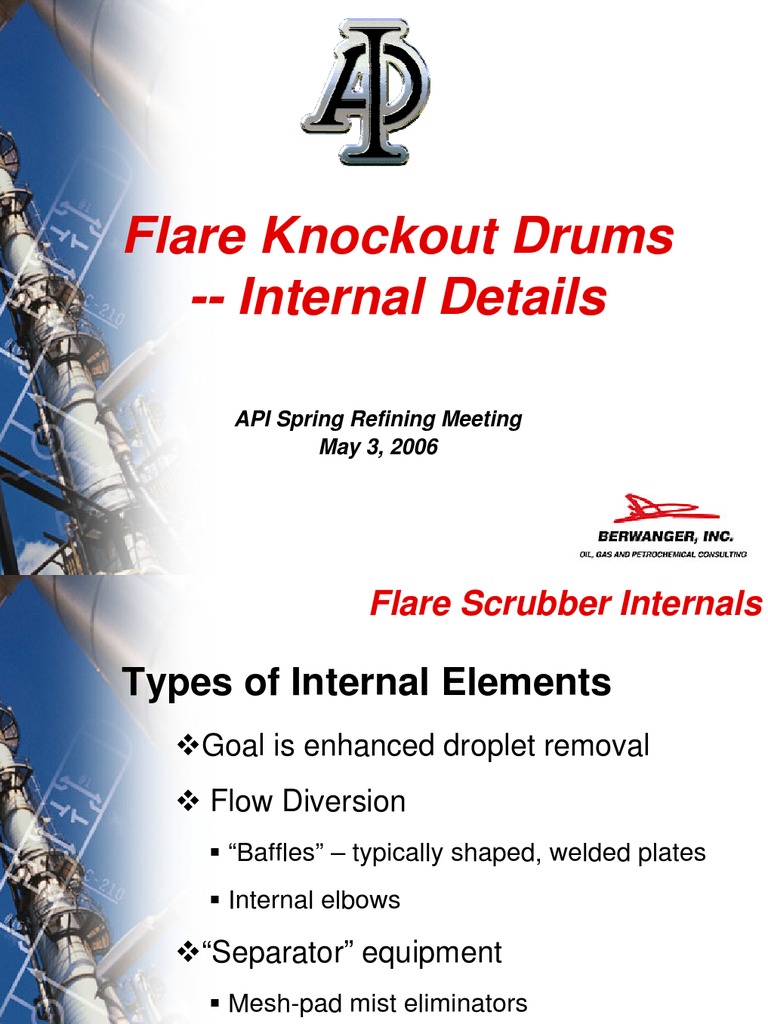 Attachment 8 Flare Knockout Drum Internals Gas Technologies