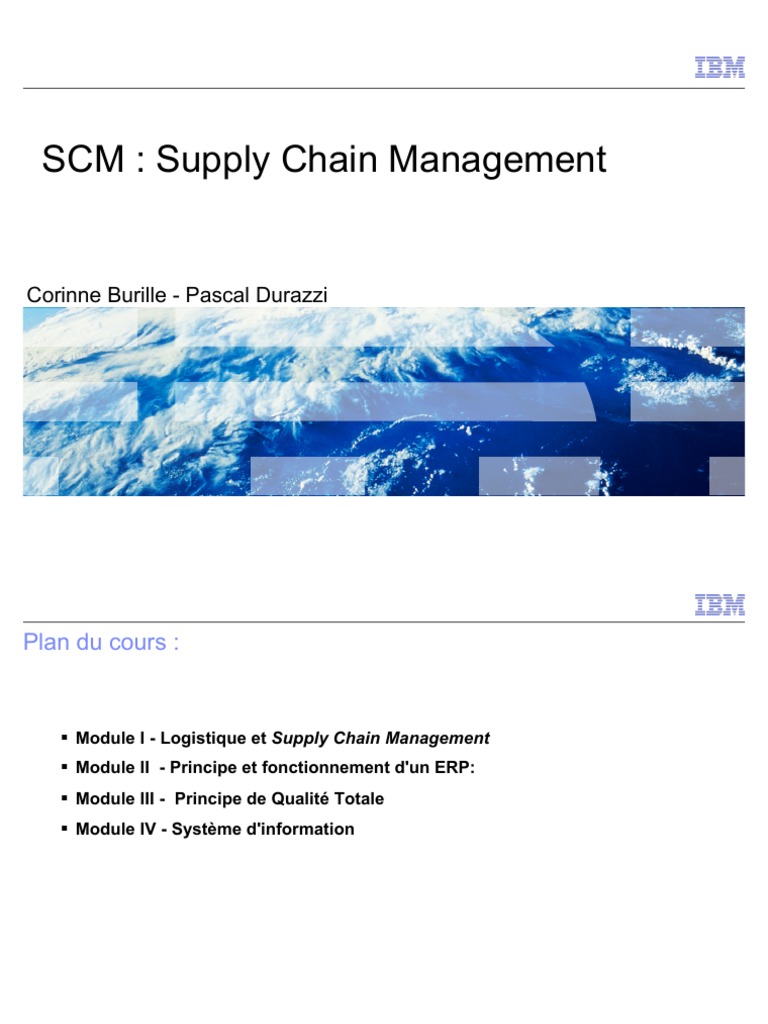 Gestion de la Supply Chain et ERP | PDF | Business | Gestion de la ...