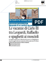 Re Carlo e Le Vacanze Marchigiane - Il Corriere Adriatico Del 10 Settembre 2022