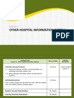 Lesson XI Other Hospital Information System