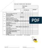 Daily Compactor Inspection Checklist