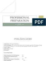 Professional Preparation Lecture