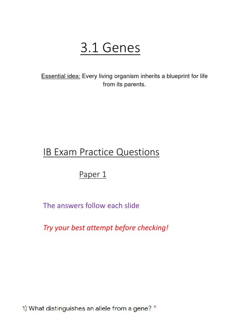 The Genetic Blueprint: How Genes Determine an Organism's Traits | PDF ...