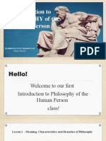 Introduction To The Philosophy of Human Person 1