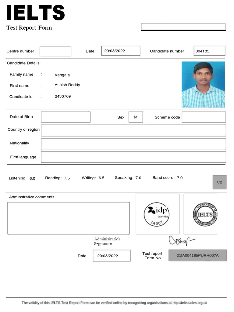 Test Report Form: S - Gnaiuie | PDF