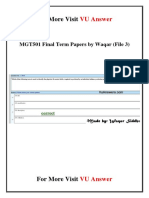 MGT501 Final Term Papers by Waqar (File 3)