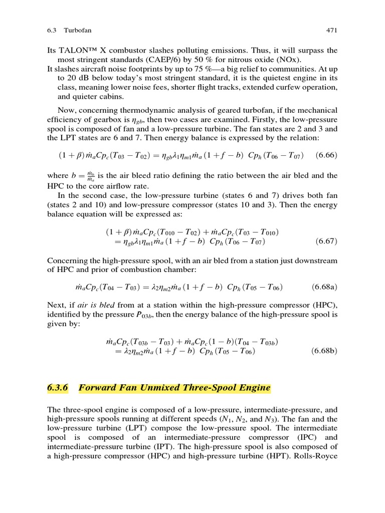 Fundamentals of Aircraft and Rocket Propulsion - Three Spool Engine 491 ...