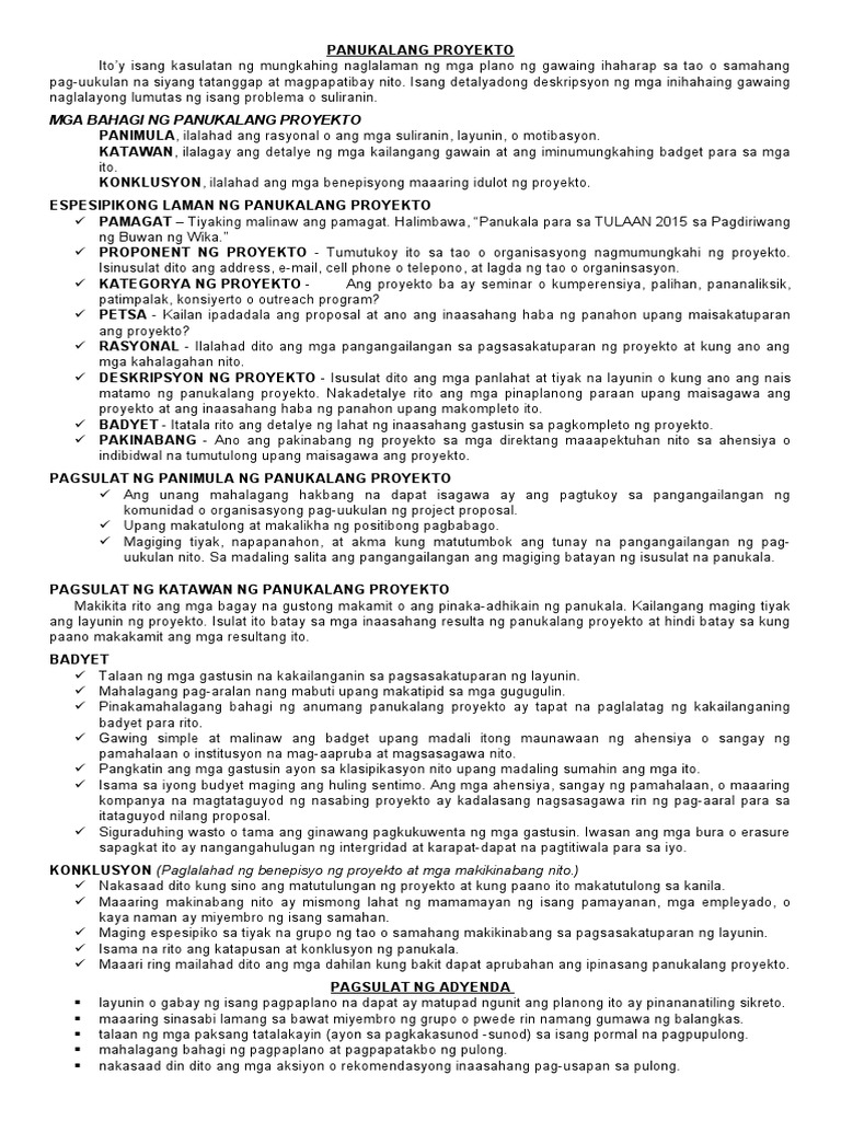 Piling Larang Handouts | PDF