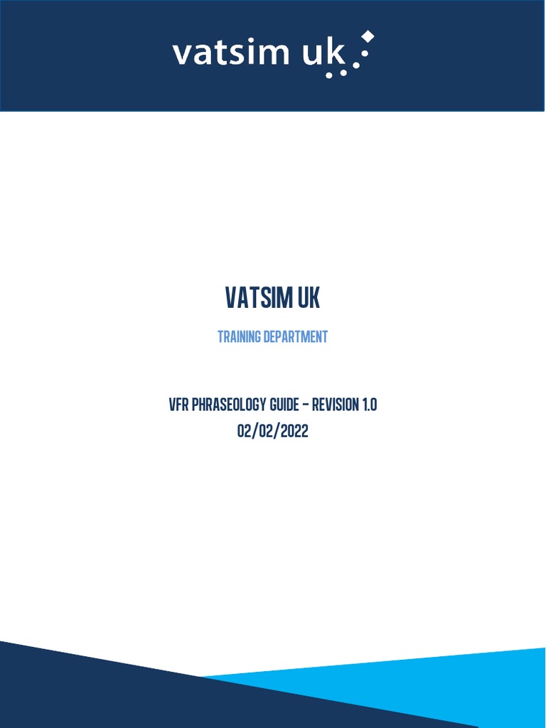 VFR Phraseology Guide VATSIM | PDF | Air Traffic Control | Transponder ...