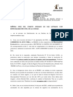 Escrito Solicitando Se Remitan Oficios A Municipalidad