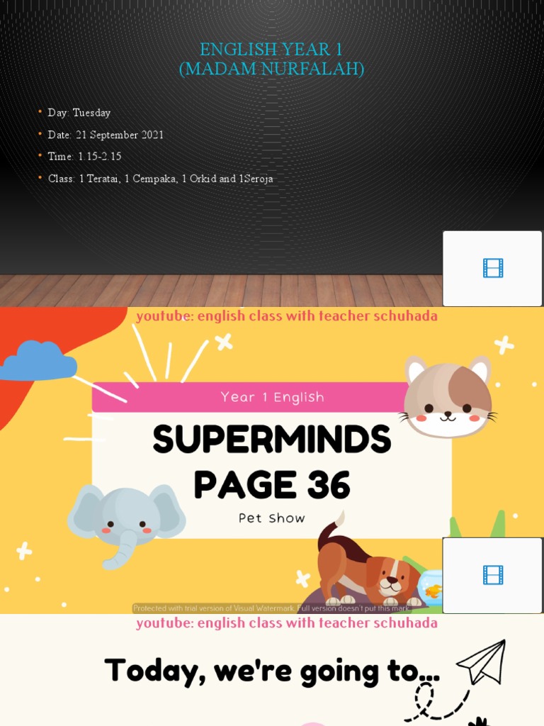 English Year 1 Power Point PDF