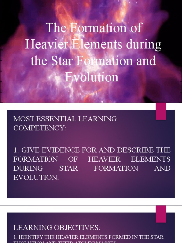 Formation of Heavier Elements in Stars | PDF | Stars | Chemical Elements
