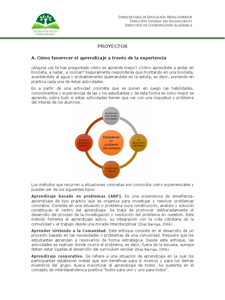 Proyectos Formativos en Telebachillerato | PDF | Plan de estudios ...