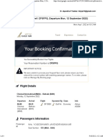 Travel Itinerary (Booking Ref: CPSFPQ, Departure Mon, 12 September 2022)