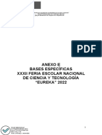 Bases Feria Escolar de Ciencia y Tecnología Eureka 2022 - RVM - # - 083-2022-MINEDU