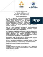 Informe de situación sobre coronavirus COVID-19 en Uruguay (14 03 2021)