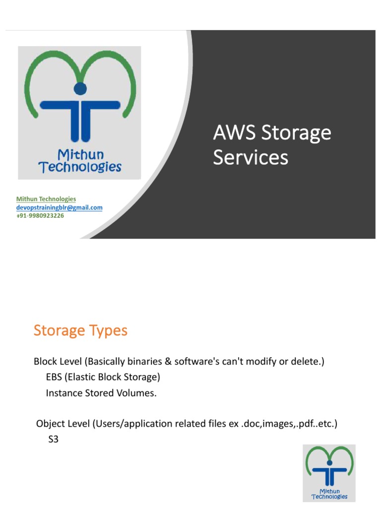 An Overview of AWS Storage Services for Storing and Managing Data PDF