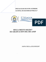 Reglamento 002-2017 de Graduación Del IES-ANSP