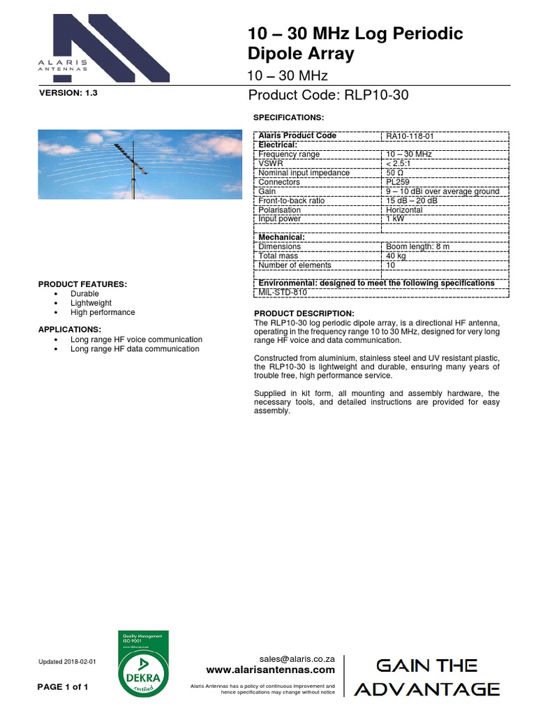 RA10 118 01 RLP10 30 Version 1.3 | PDF | Broadcast Engineering ...