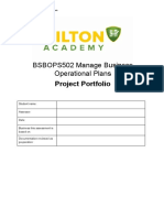 BSBOPS502 Project Portfolio Template 11 April.......