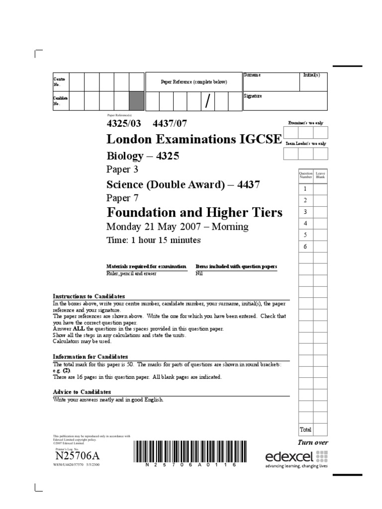 Igcse Biology Past Papers Classification