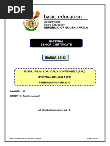 IsiZulu FAL P1 Feb-March 2017