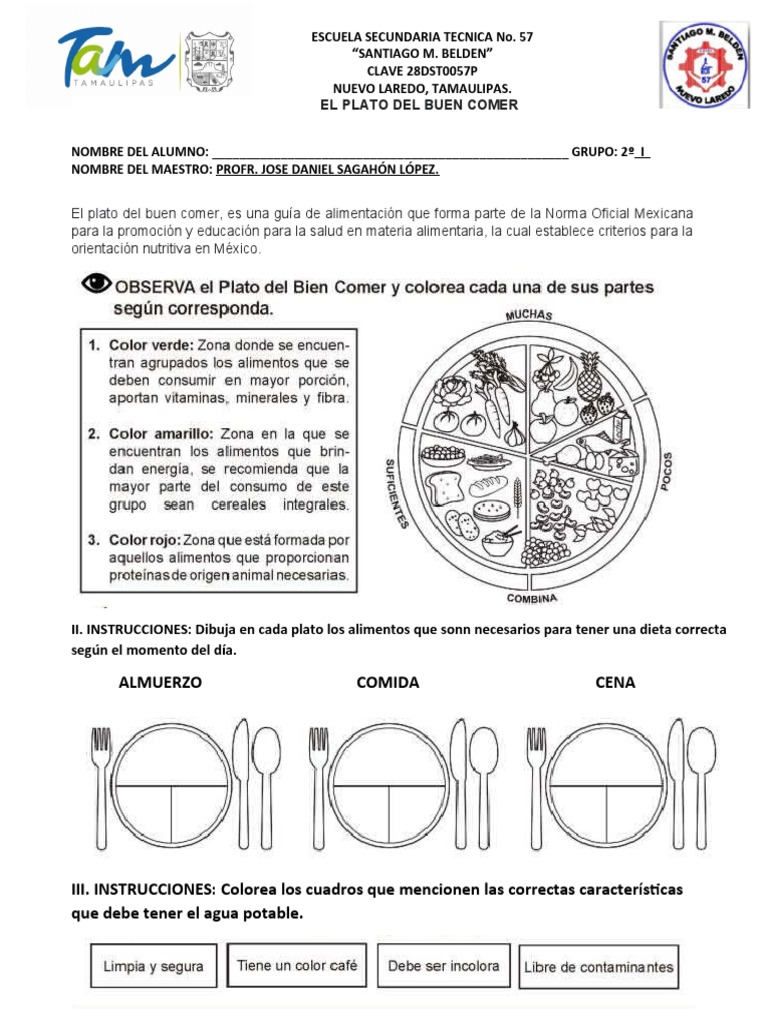 Actividades del Plato del Buen Comer | PDF