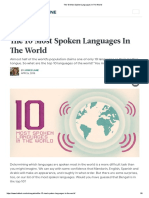 The 10 Most Spoken Languages in The World