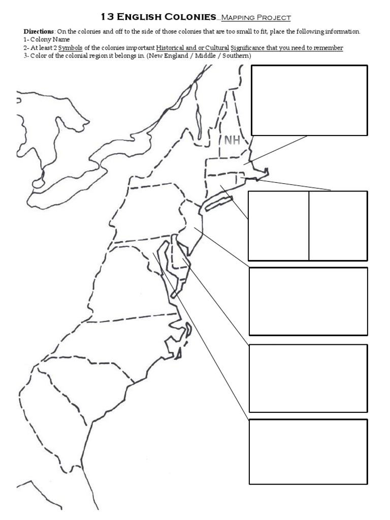 13 Colonies Mapping Project Guide | PDF