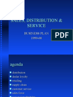 Sales, Distribution & Service: Business Plan 1999-00
